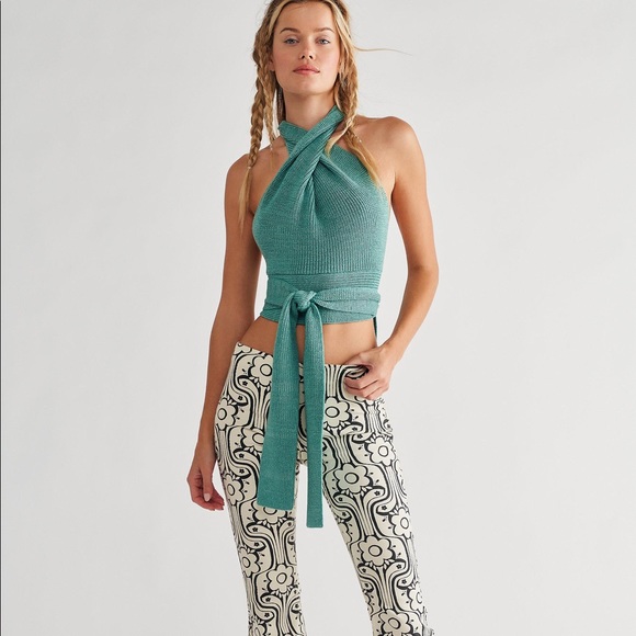 Free People Orchid Convertible Tank Blue Jade S - Picture 2 of 5